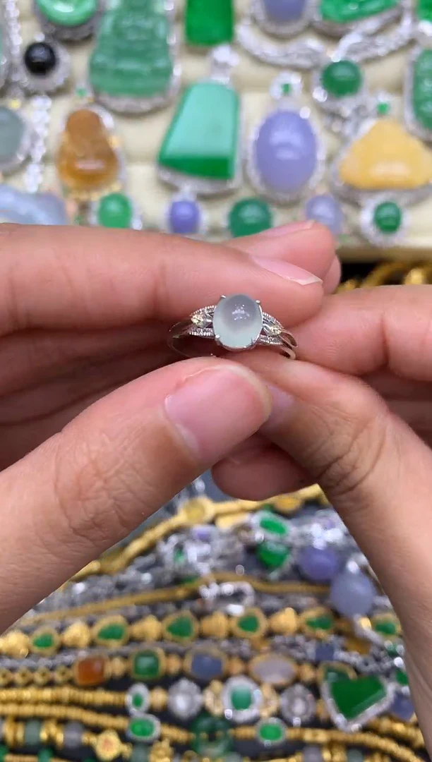 翡翠戒指18K金镶嵌248-中国好珍宝