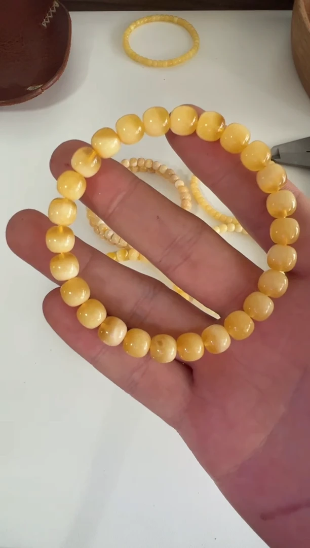 手串蜜蜡未镶嵌蜜蜡单圈