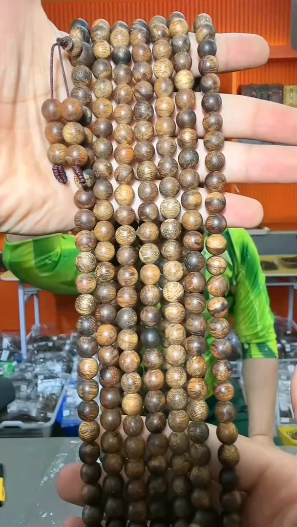 沉香手串207号长串红土48g0.9多样性发一