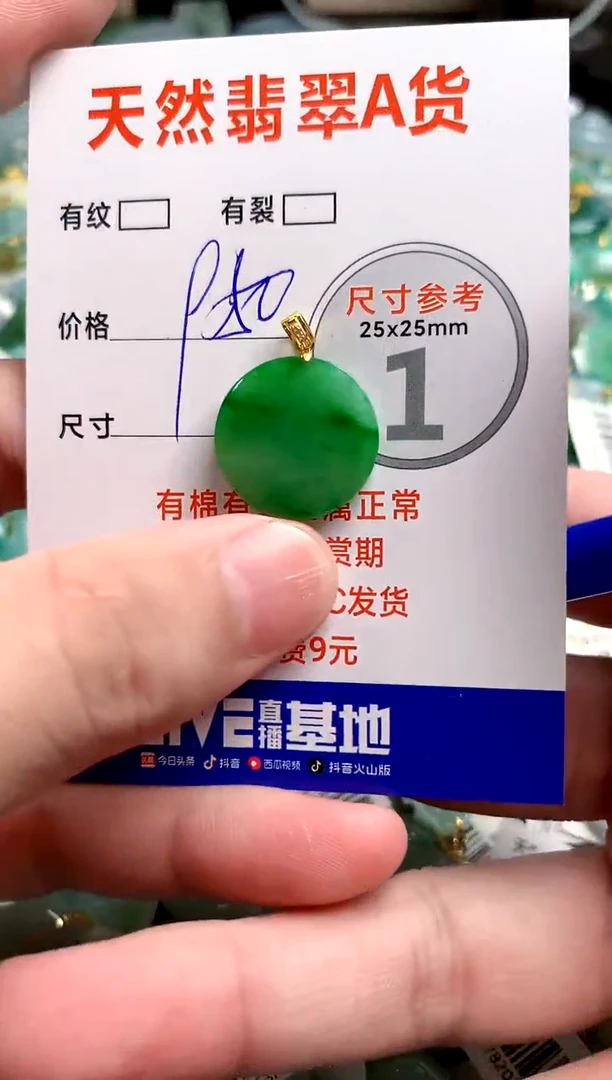 翡翠18K金镶嵌颈饰0531050234