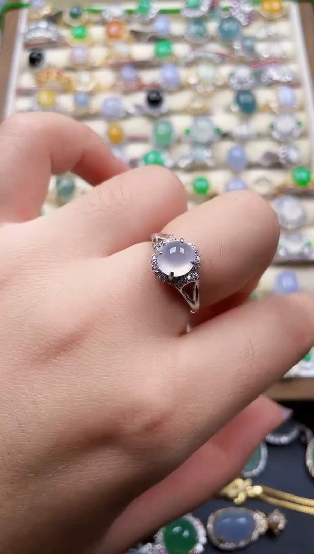 银S925镶嵌戒指翡翠81