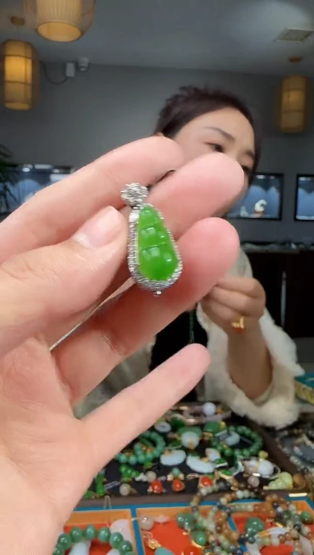 吊坠(不含链)银S925镶嵌和田玉1