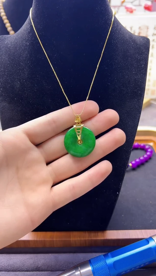 【闪购商品】翡翠颈饰14K金镶嵌D130