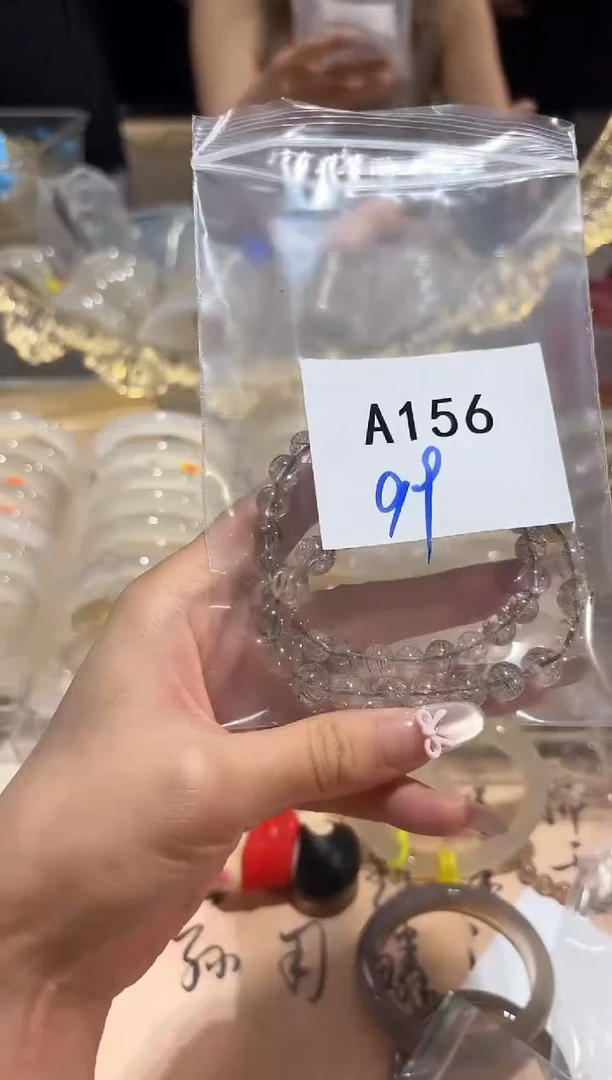 无铁合金水晶手链A156