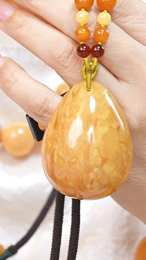 蜜蜡颈饰未镶嵌7183天然蜜蜡珠宝奇石云端妖孽全部保真
