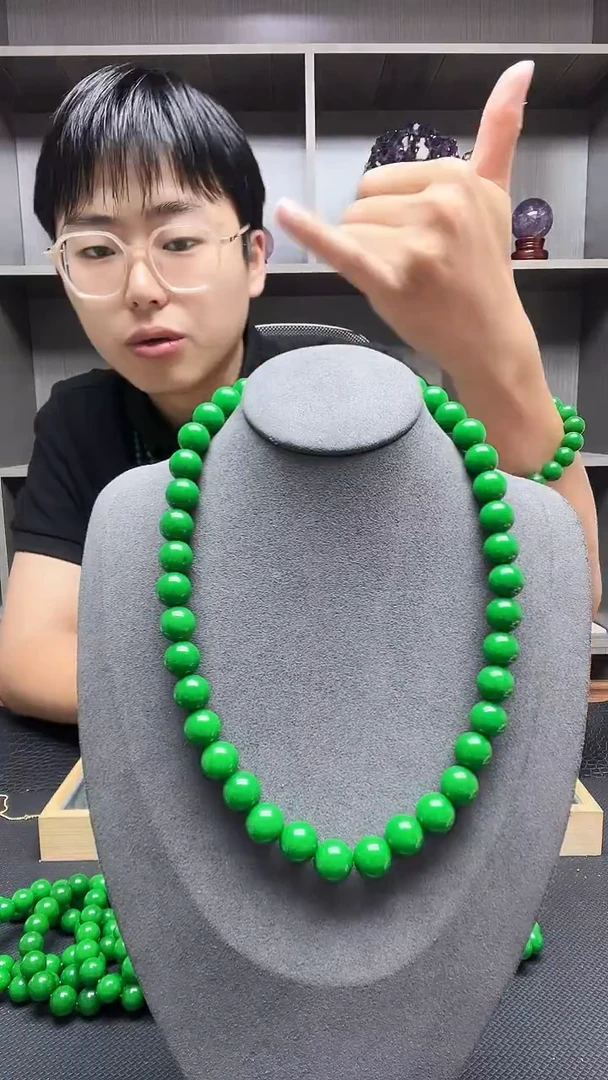 项链14K金镶嵌翡翠项链