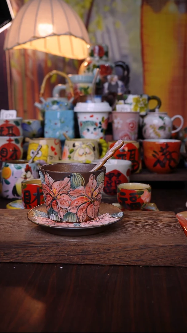 杯子泥垚手作 景德镇手工手绘陶瓷器物