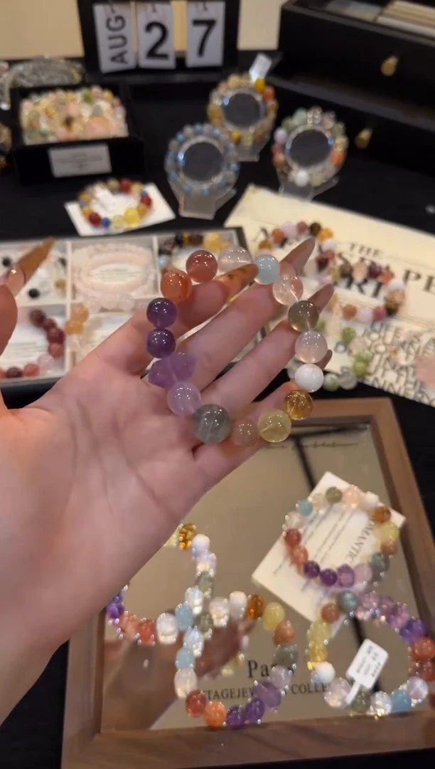 合金手链水晶多宝手链x3359