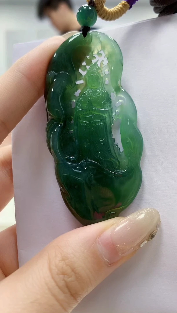 未镶嵌定制翡翠4917jw-毛货挂件52