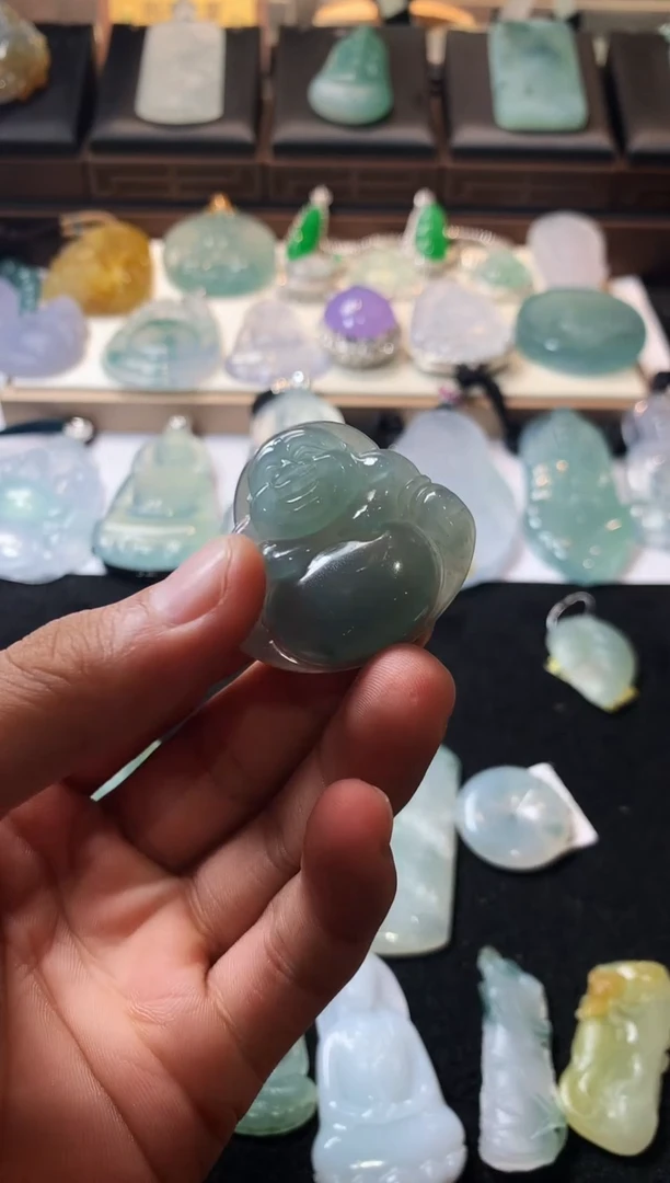 未镶嵌定制翡翠江**炳 3332毛货不退不换