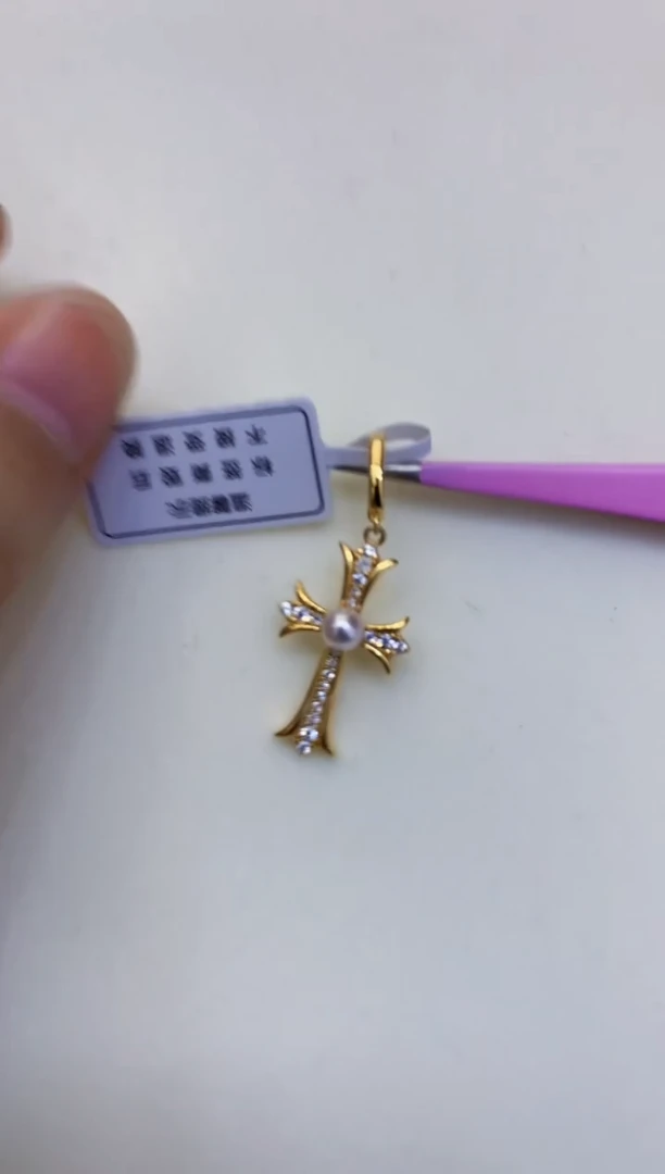 银S925镶嵌海水珍珠饰品设计款吊坠