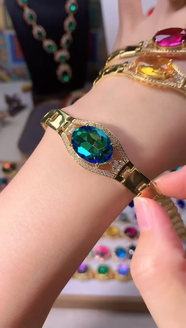 铜合金无新款绿色手链