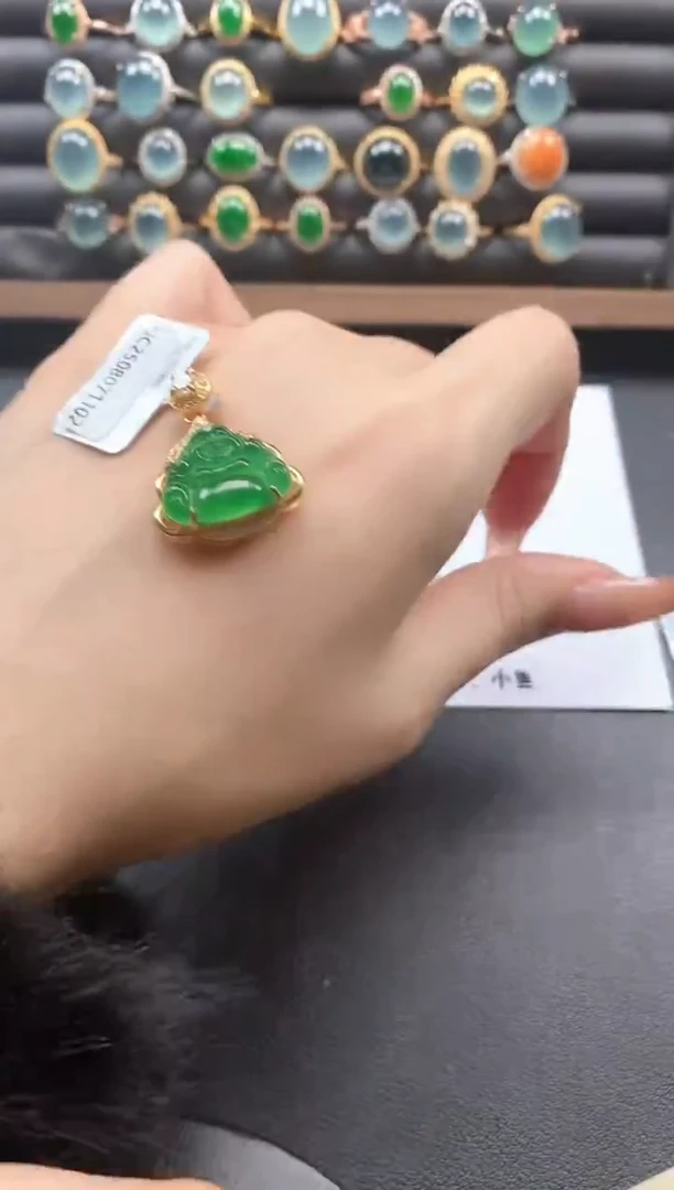 银S925镶嵌戒指翡翠51511