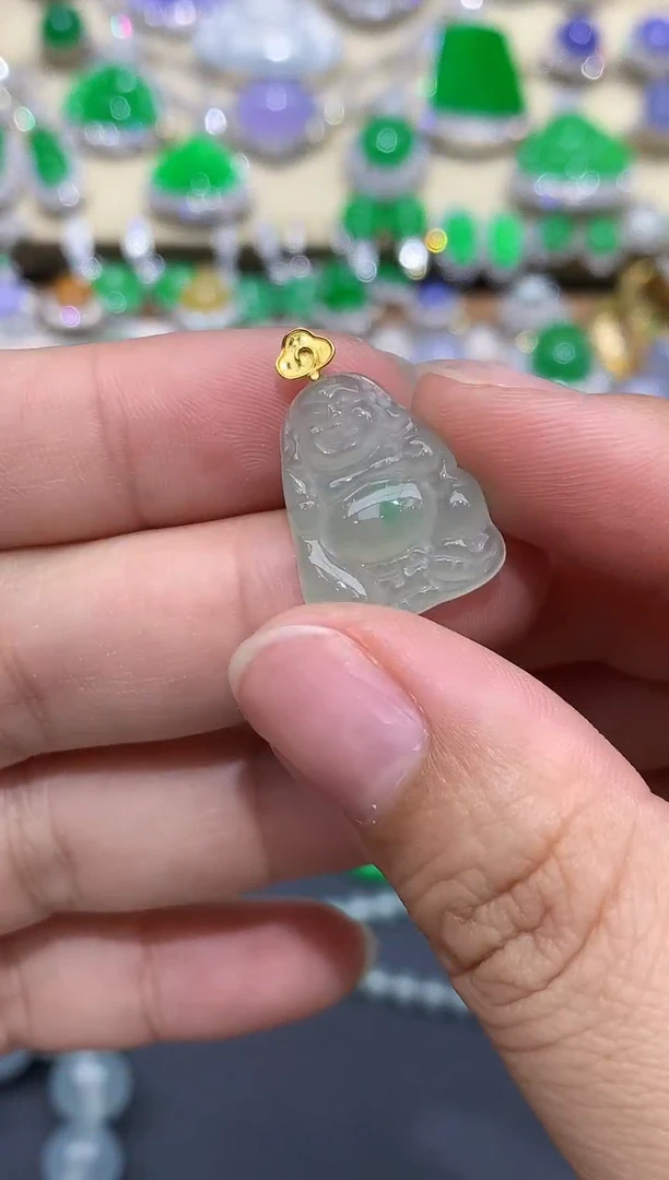 翡翠18K金镶嵌颈饰277-春日珠宝