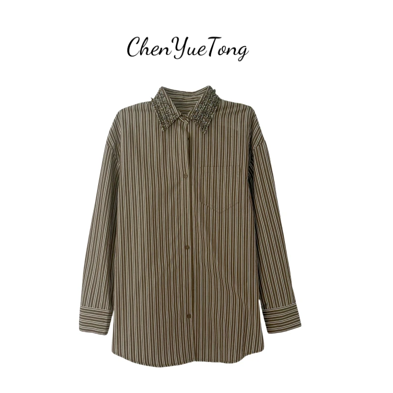 ChenYueTong【态度】钉珠领衬衫