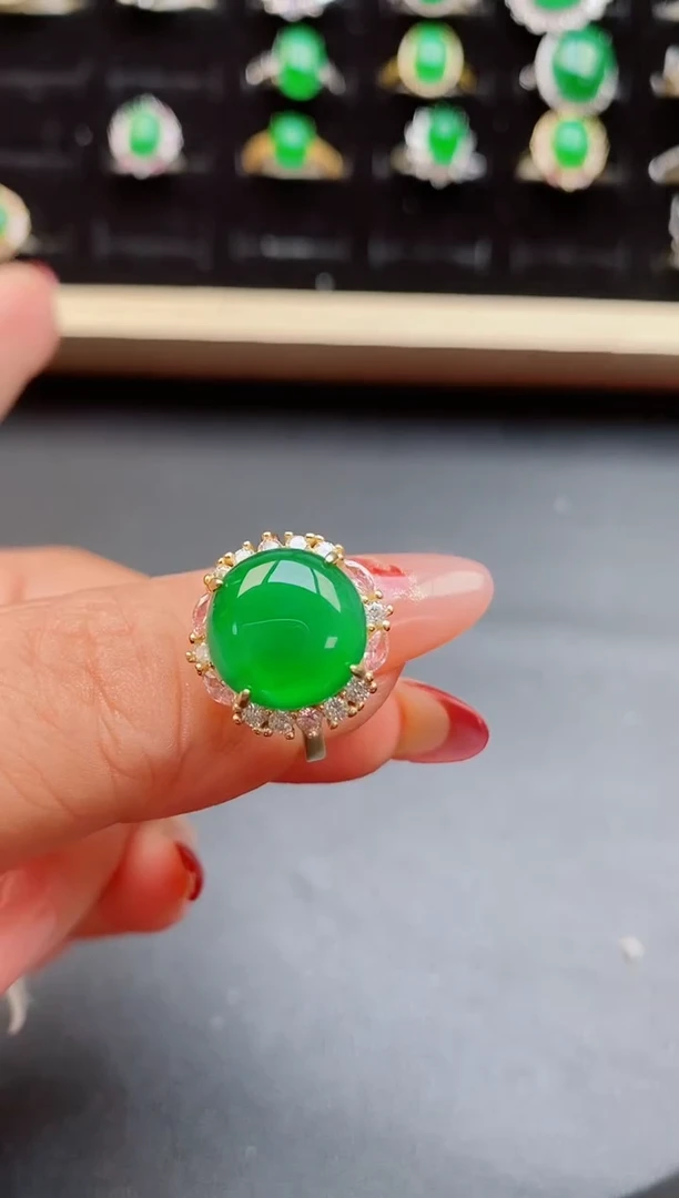 【闪购商品】翡翠戒指银S925镶嵌321321