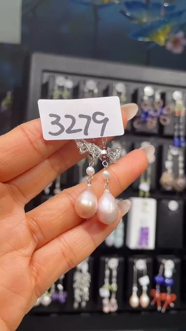 银S925镶嵌耳饰紫晶喜欢拍