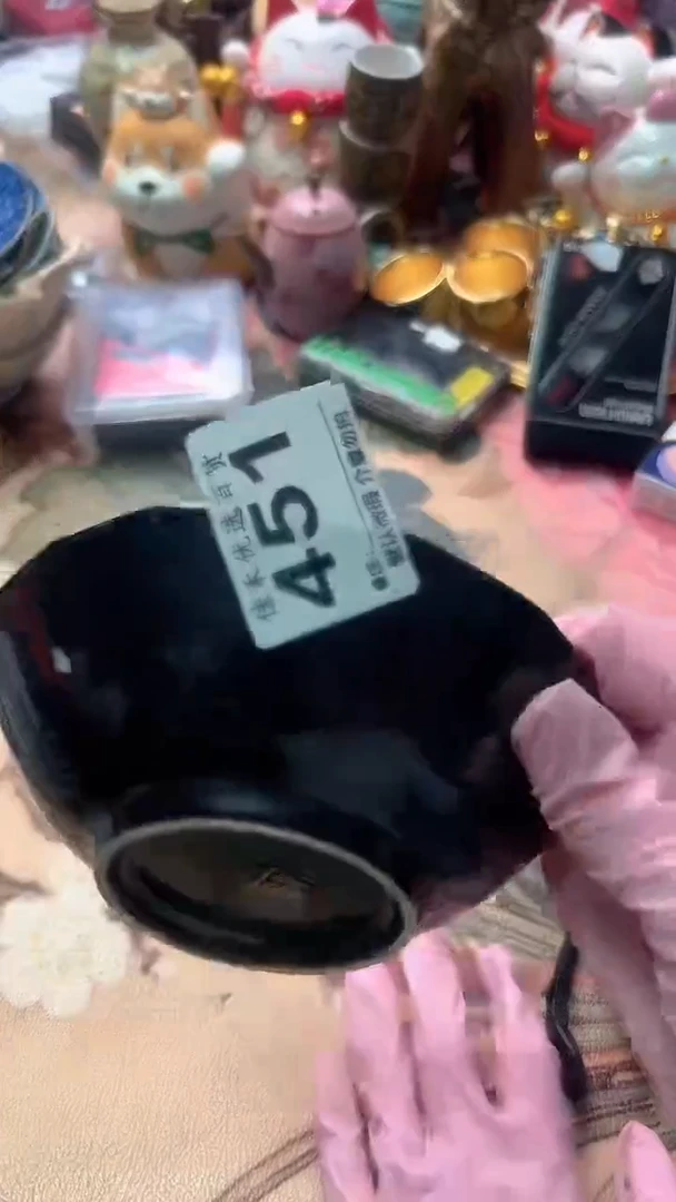 手工艺品琉璃爱*黑色砂碗造型