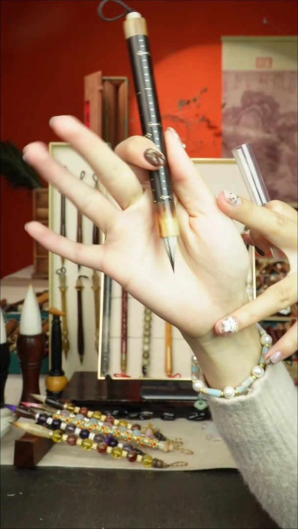 145号闪孤品高货毛笔链接 清水试笔 蘸墨不退