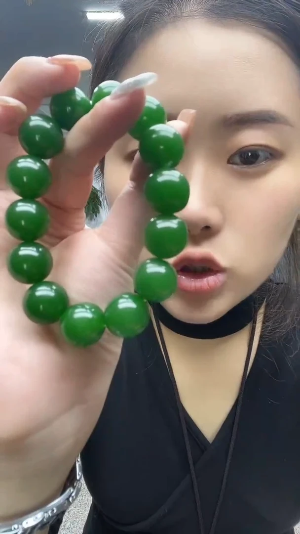 绿圆形卡16手串多样性发货一