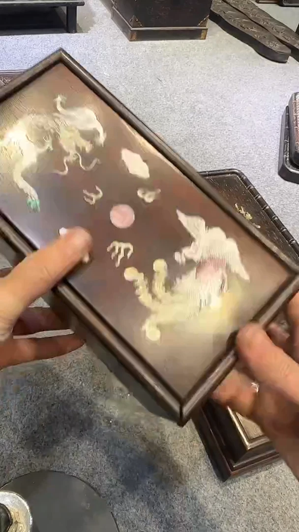 木紫檀拆件雕刻板以直播间实物为准微瑕老物件