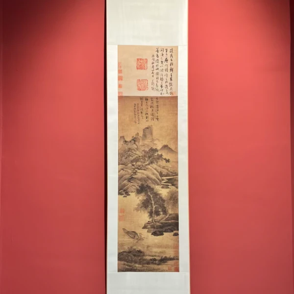扶摇 .《渔父图》家庭·装饰画·高清微喷国风画156*37
