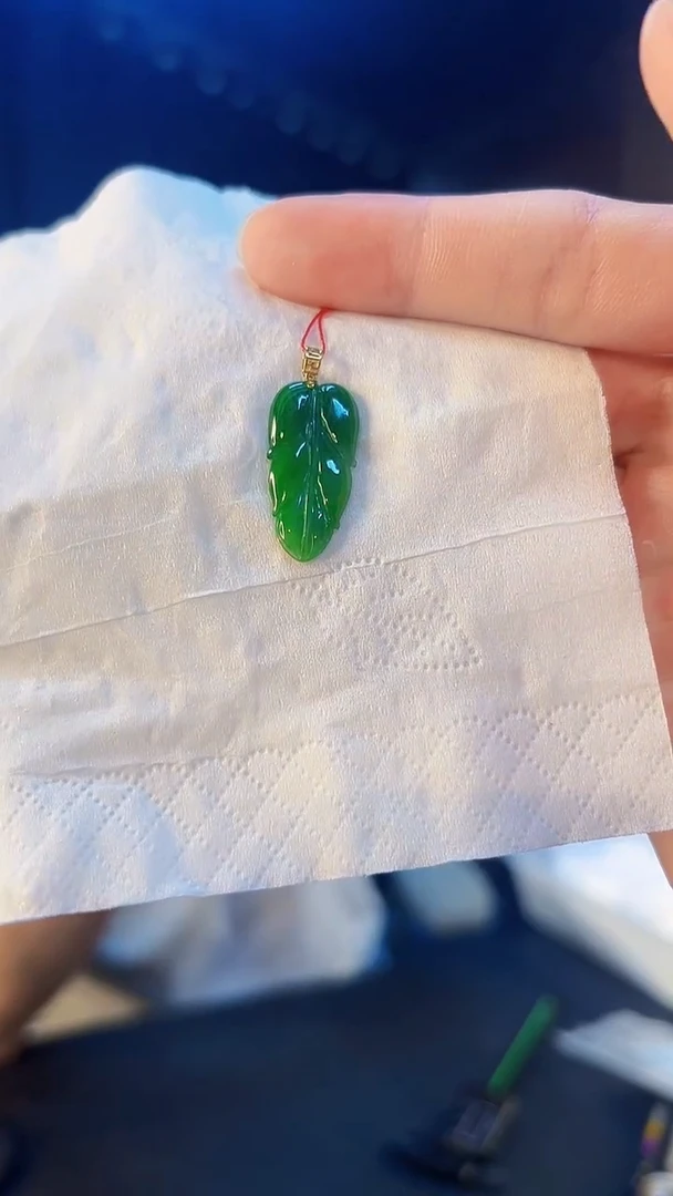 翡翠18K金镶嵌颈饰缅料A货/支持复检/一件