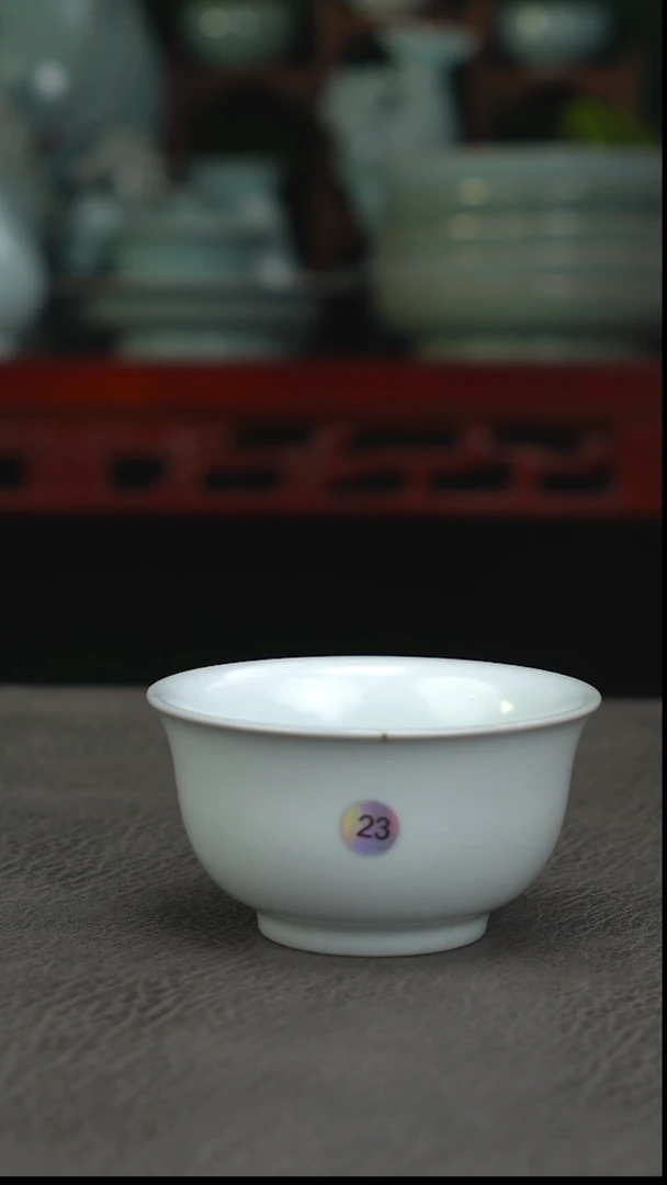 23号月白压手杯大瑕福利简包~帆