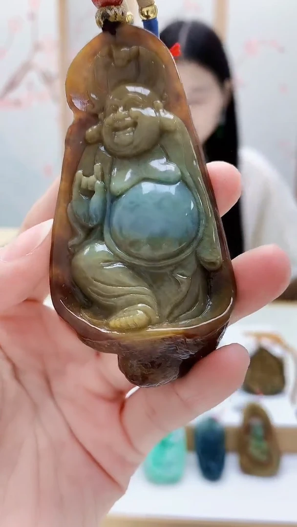 未镶嵌定制翡翠4812lr-毛货挂件14