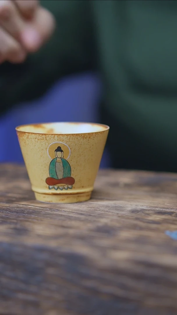 【闪购商品】景德镇手绘无相佛高杯