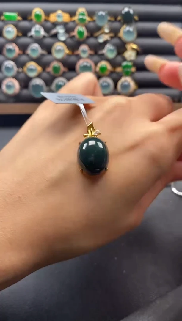 银S925镶嵌戒指翡翠51511