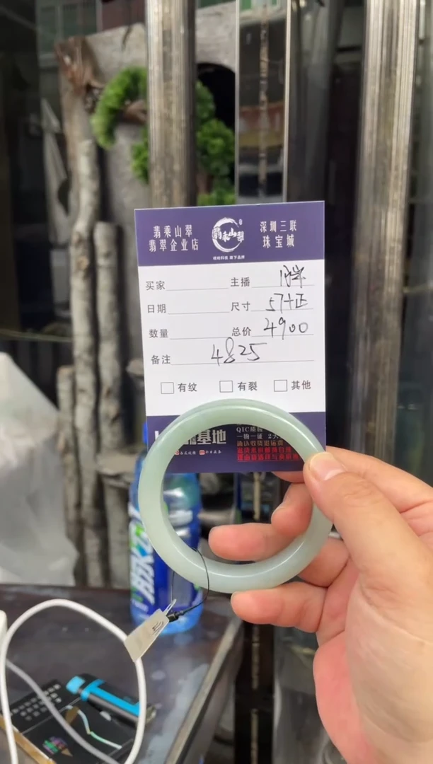 未镶嵌手镯翡翠W 57正圈 4825
