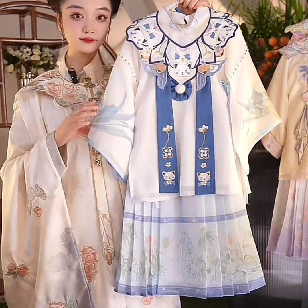 【凌波望月】仙子系列2025新款女童国风仙气日常中国风汉服裙