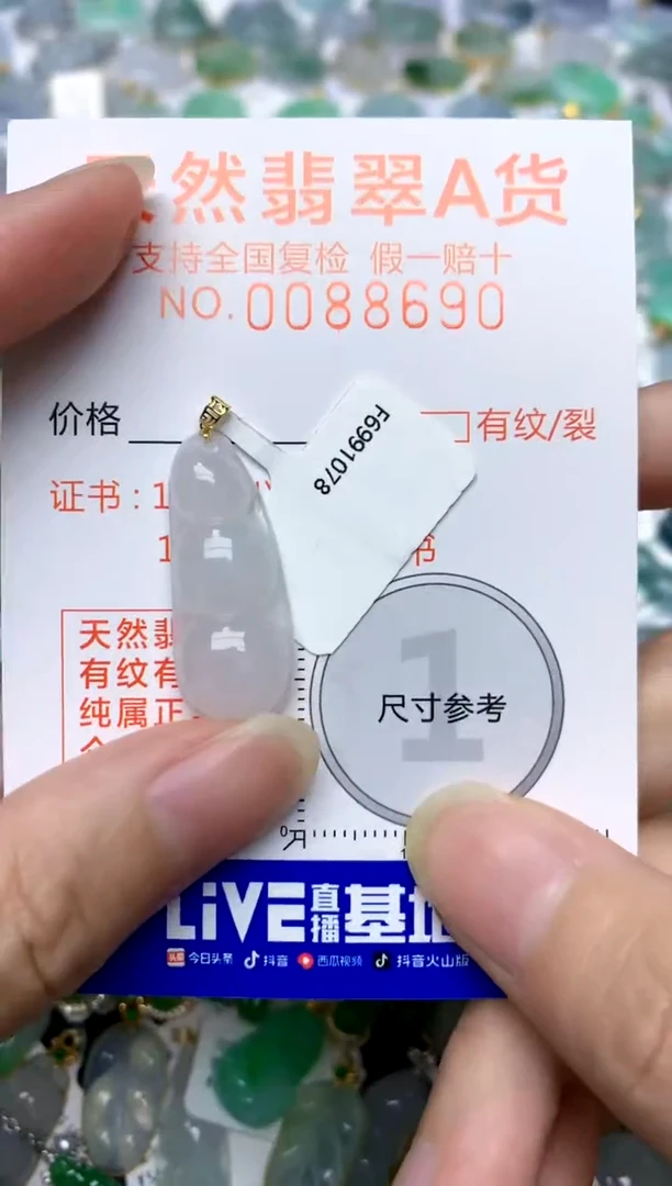 颈饰18K金镶嵌翡翠天然A货翡翠