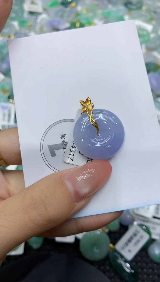 颈饰18K金镶嵌翡翠11111111