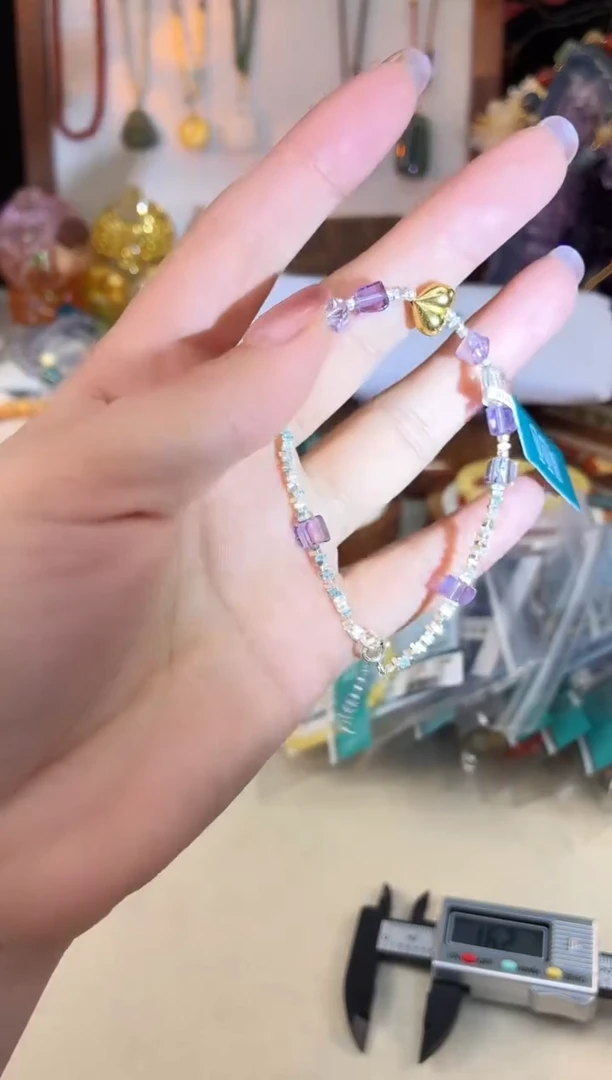 银S925镶嵌手链水晶@@A521B018201