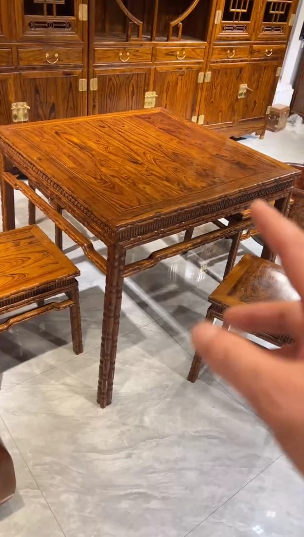 木八仙桌五件套家具