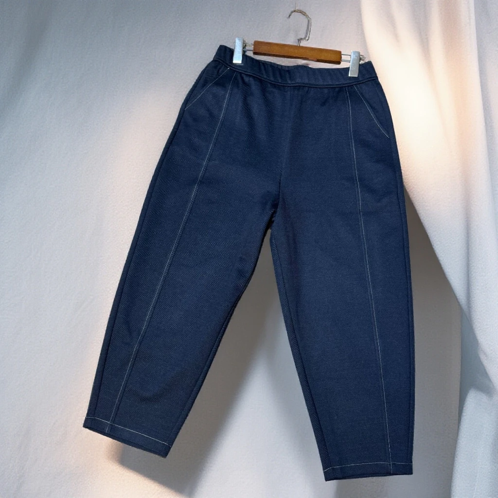 8801 简约大气立体裁剪显瘦减龄宽松高腰女哈伦裤2025