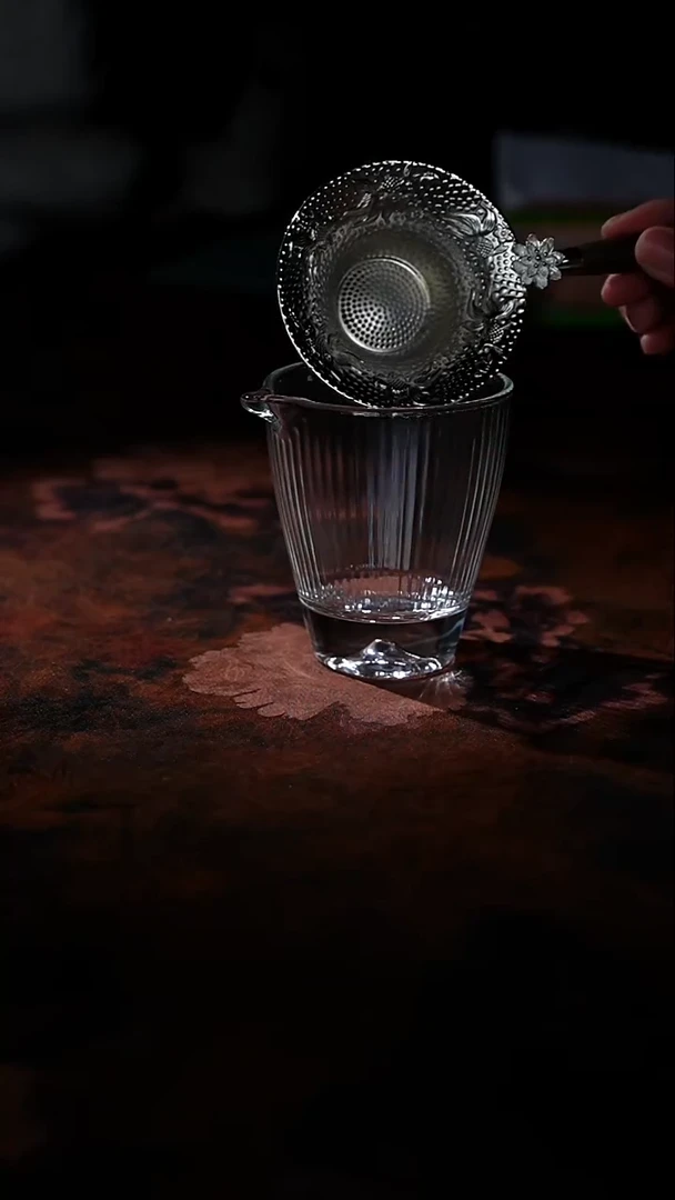 手捏花茶漏配公杯