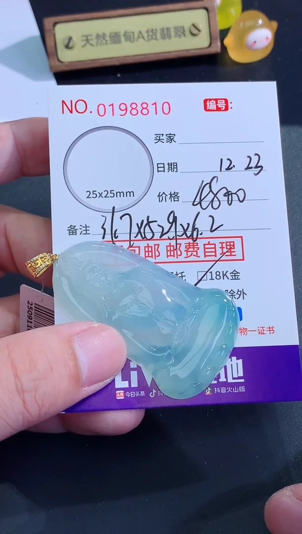颈饰未镶嵌翡翠狮*志天然缅甸A货翡翠