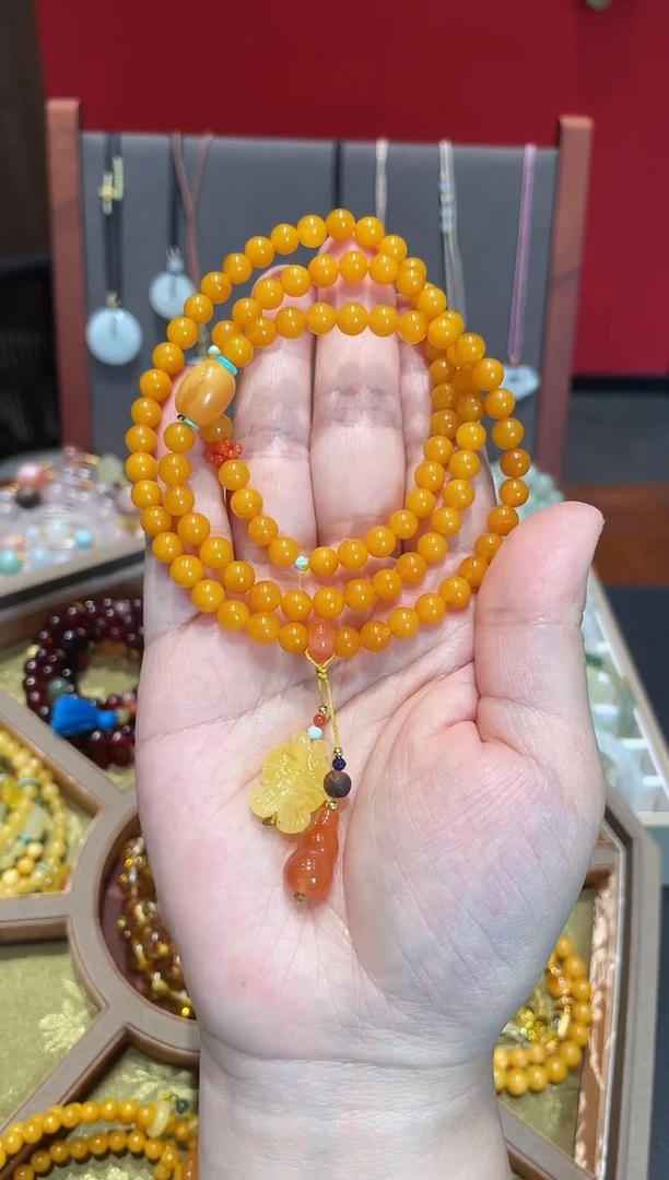 手串蜜蜡未镶嵌多圈蜜蜡
