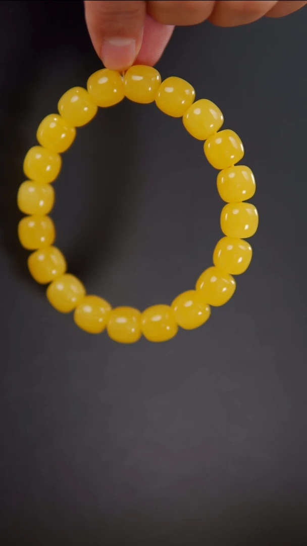 手链蜜蜡未镶嵌同料焦皮料老型手串21.9