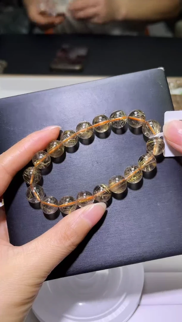 未镶嵌手链水晶J046-11mm金发晶单圈-多样性发其一