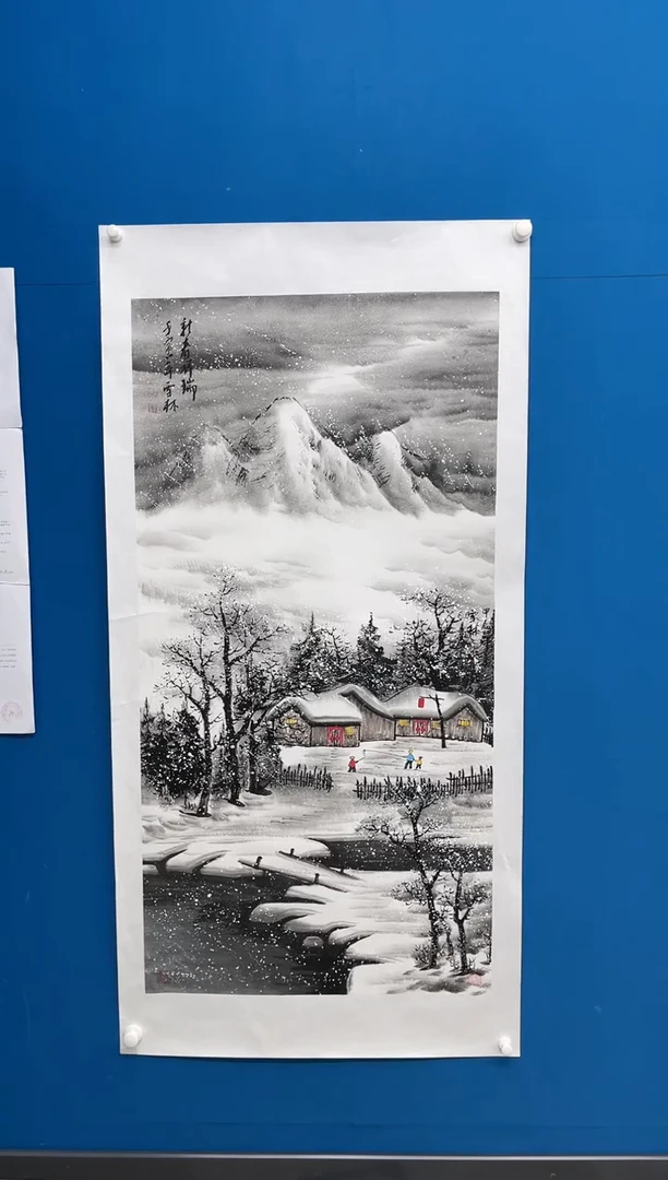 【闪购商品】国画张-四尺雪景/无框