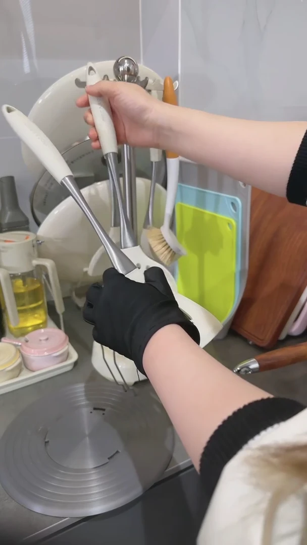 【闪购商品】瓷硅胶铲勺4件套【锅铲+汤勺+漏勺+煎铲】