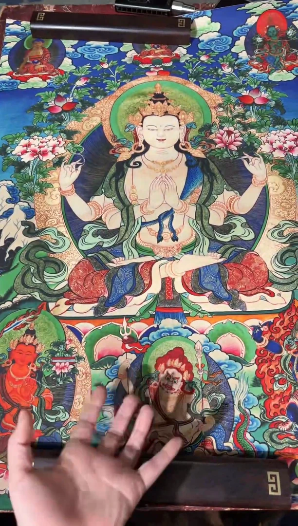 卷轴画龙妹唐卡直播tk16