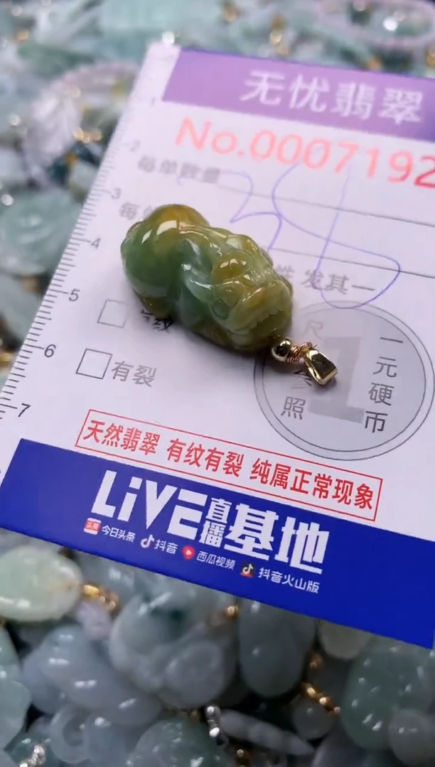 吊坠(不含链)未镶嵌翡翠7192