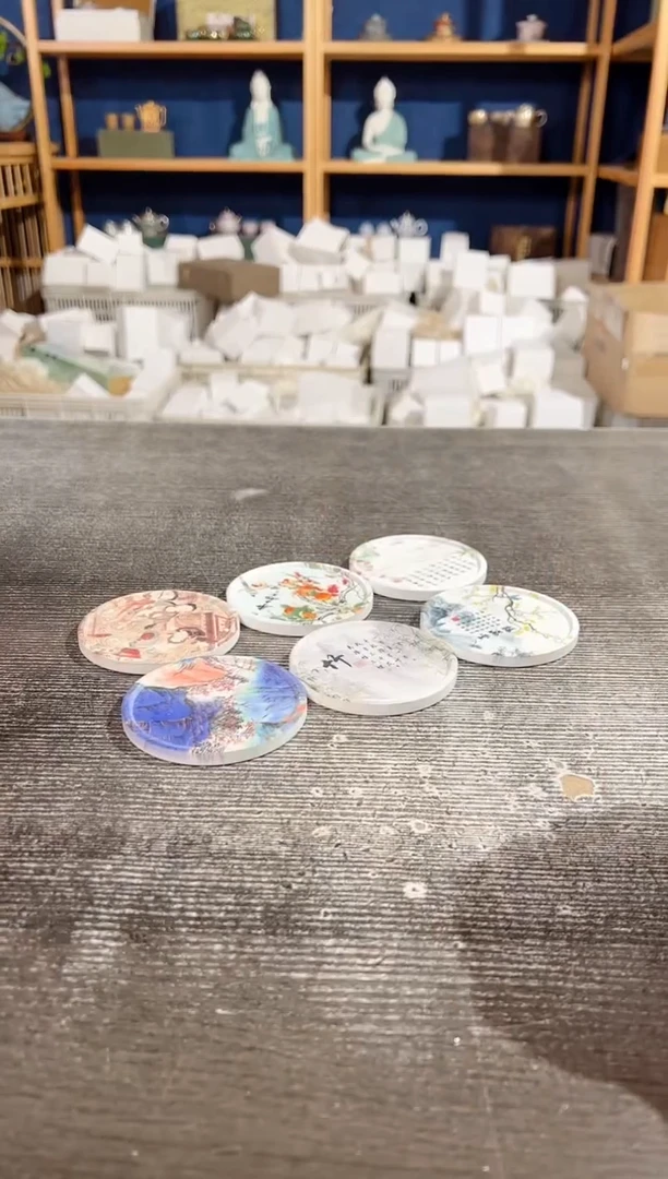 【闪购商品】其他陶瓷杯垫花色随机6片装