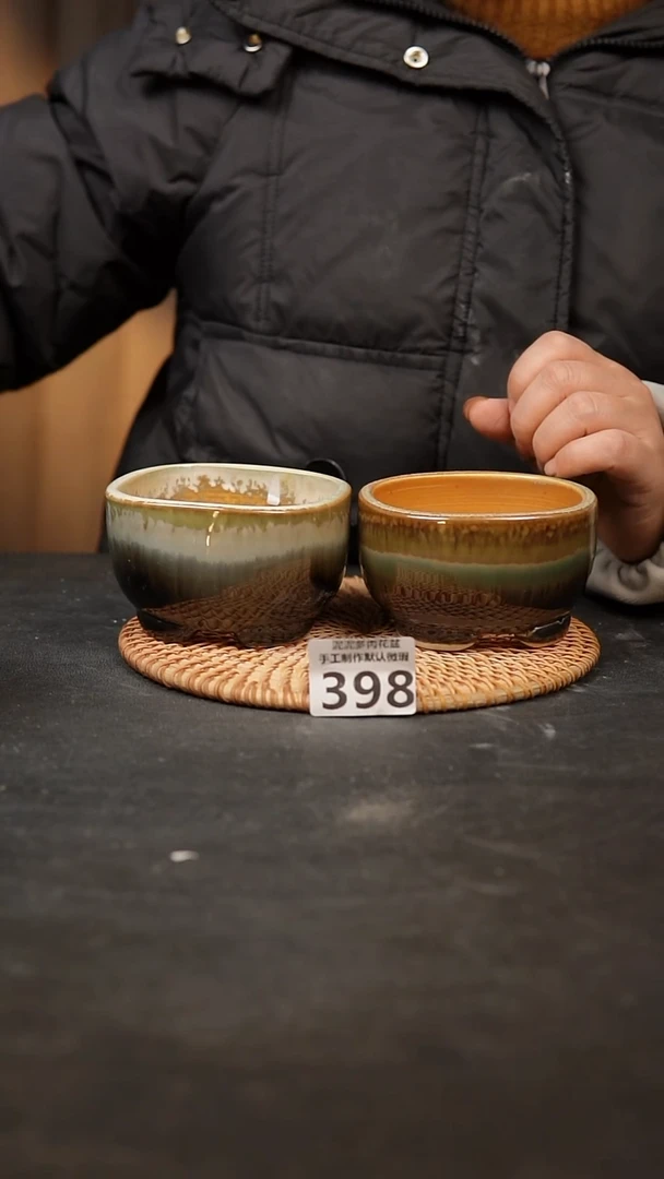 【闪购商品】瓷片398泥泥手工花盆口8