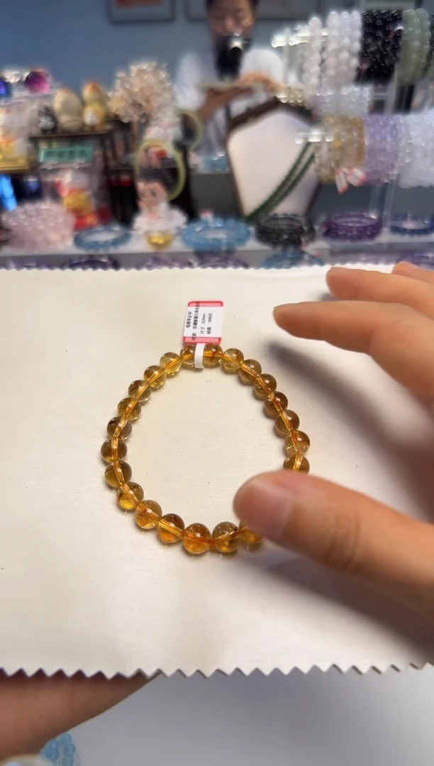 水晶手串未镶嵌巴西黄水晶